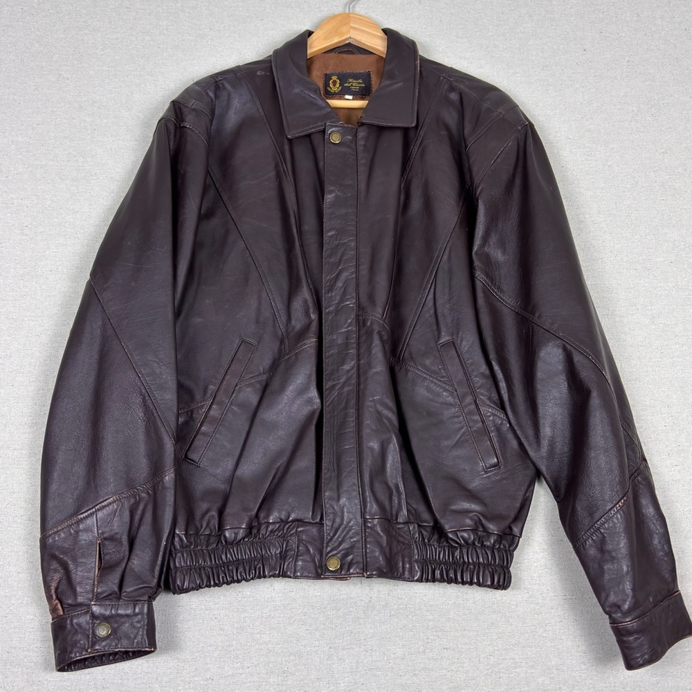 Vintage Scuola del Cuoio Firenze Italy Dark Academia Soft Brown Leather Jacket